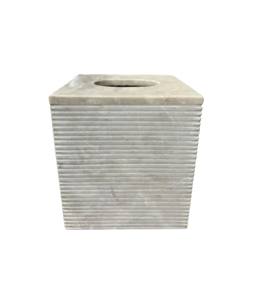 Cream Marble Tissue Holder